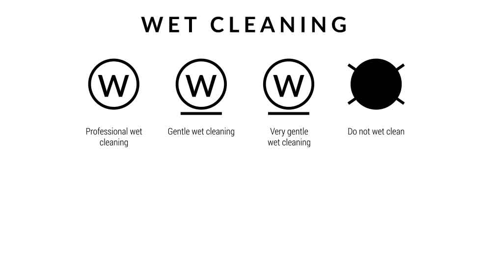 Wet-cleaning Waschsymbole - Bilder